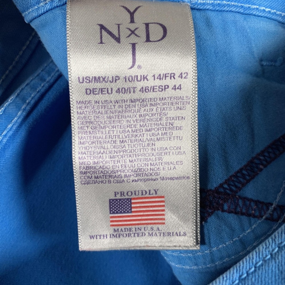 NYDJ Clarissa Ankle Jeans Womens 10 Blue High Rise Slim Lift Tuck Stretch Denim - Picture 7 of 14